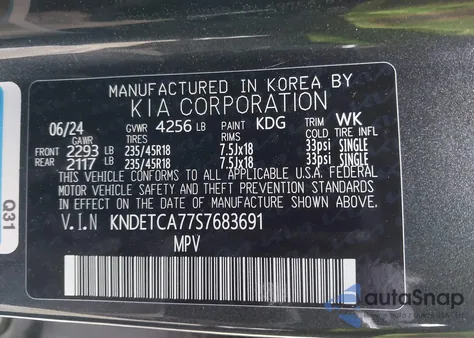 2025 Kia Seltos Sx Turbo из США, поврежденный, VIN KNDETCA77S7683691